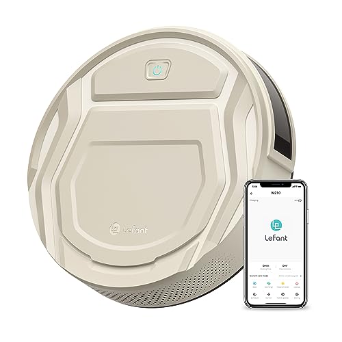 Lefant Aspirateur Robot Mince 2200Pa, Silencieux 55dB, Connecté avec WiFi/Bluetooth/Alexa/App,