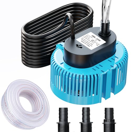Lnicez Pompe Submersible 75W 3000L/H Pompe a Eau Hauteur de