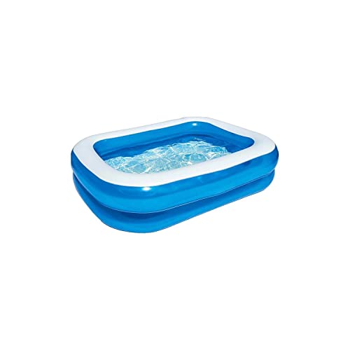 Bestway - Piscine gonflable Deluxe bleue rectangulaire, 211 x 132