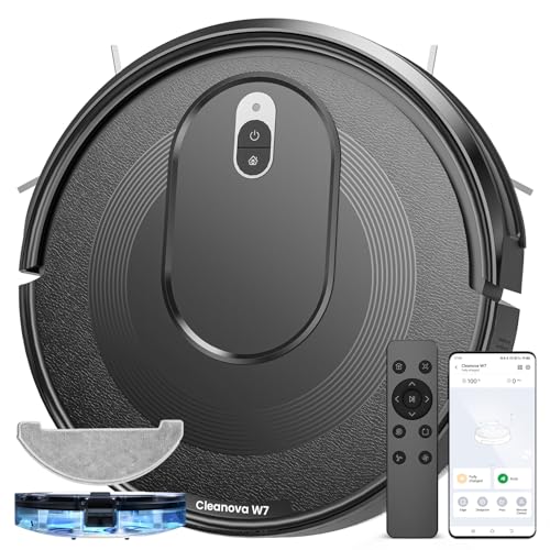 Vexilar Cleanova W7 Aspirateur Robot 3 en 1,Robot aspirateur Laveur