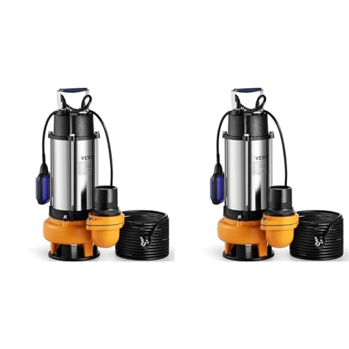 VEVOR Pompe de Relevage Eaux Chargées 2200 W, 1000 L/min