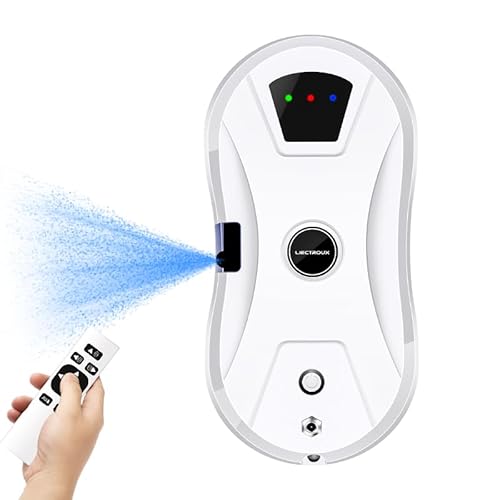 LIECTROUX YW610 Robot Laveur de Vitres, pulvérisation d'eau ultrasonique, Nettoyage