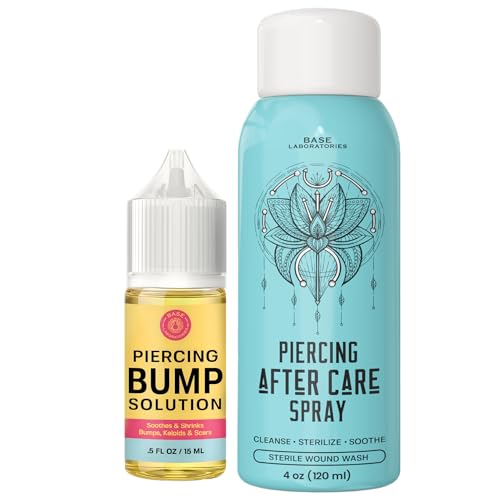 Kit Soin Pour Piercing Base Labs | Huile Chéloïde Perçante