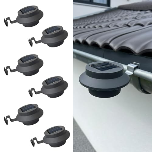 Hossi's Wholesale Lot de 6 lampes solaires pour gouttières -