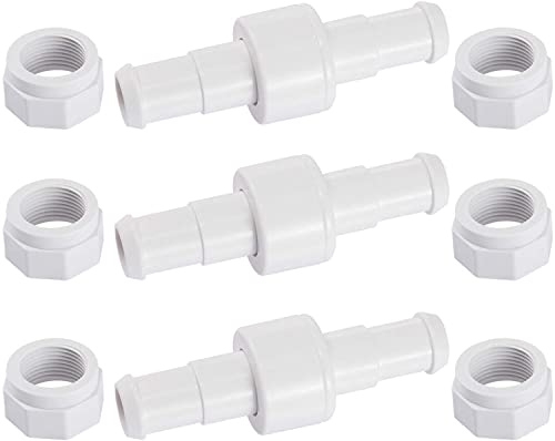 Poweka D20 Lot de 3 Raccords Rotatifs pour Tuyau D'arrosage