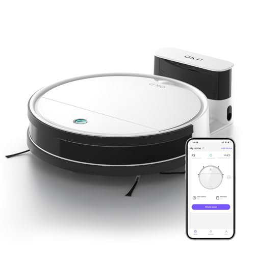 OKP Aspirateur Robot K5, 2500 Pa, 120 Min, Auto-Recharge, Programmable