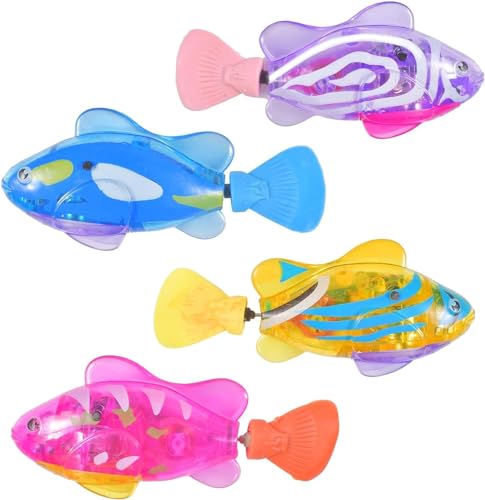 4 pièces Poisson Robot Bain,8 x3.5 cm Poisson Jouet Enfant