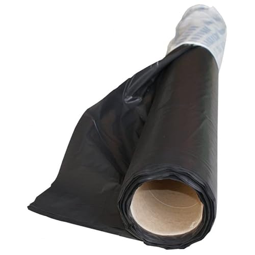 Film plastique d'étanchéité sous-dalle en polyéthylène noir Type 200, 4x25m