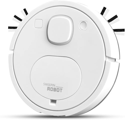 Robot Aspirateur,Doté d'un Système de Nettoyage Complet 3-en-1，Éviter Les Obstacles，Silencieux，Conception