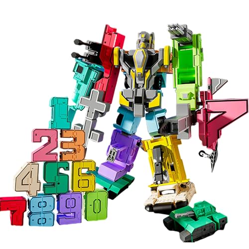 QSLKI Robots transformateurs à Chiffres, Jouets transformateurs pour Cadeau d'anniversaire,