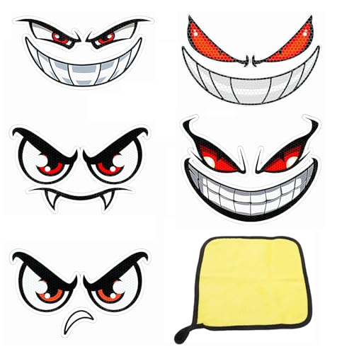 TMZELOA Autocollants Yeux de Démon pour Tondeuse Robot Voiture –