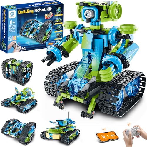 Sillbird Robot Jouet de Construction de Voiture Robotisée avec Télécommande,