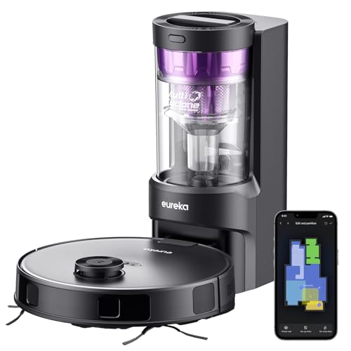 Eureka E10s Robot Aspirateur Laveur avec Station Écologique sans Sac