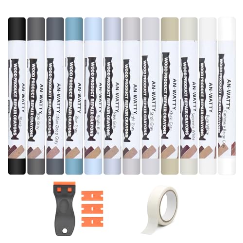 Kit Réparation Parquet 12 Couleurs, Mastic Bois, Pate a Bois