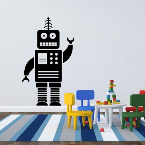 Sticker mural en vinyle Motif robot de dessin animé 45