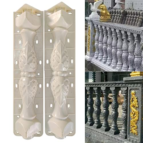 Lot de 2 moules de balustrades européens pour colonnes romaines