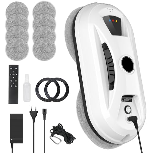 BXEAES Robot Laveur de Vitre, 5600Pa Laveur de Vitre Automatique,