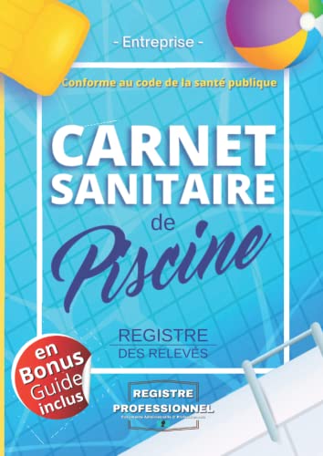 Carnet Sanitaire Eau de Piscine et Jacuzzi | Edition 2020: