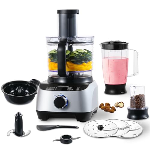 SNDOAS Robot Cuisine Multifonctions 1300W, Robot de Cuisine avec Bol