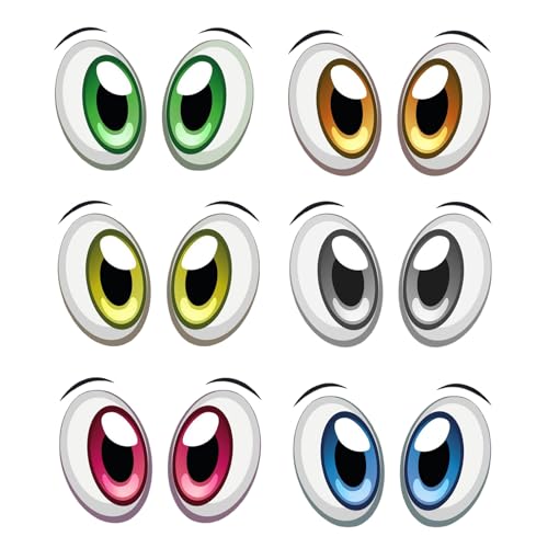 LUMOOM Lot de 3 autocollants yeux - Pour robot tondeuse