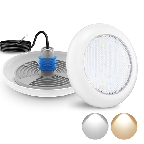 LyLmLe Projecteur Piscine Vissable avec Filetage 1" 1/2, 18W LED