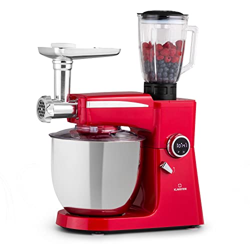 Klarstein Robot Patissier Mixeur Multifonctions, 2000W, Hachoir à Viande, Blender