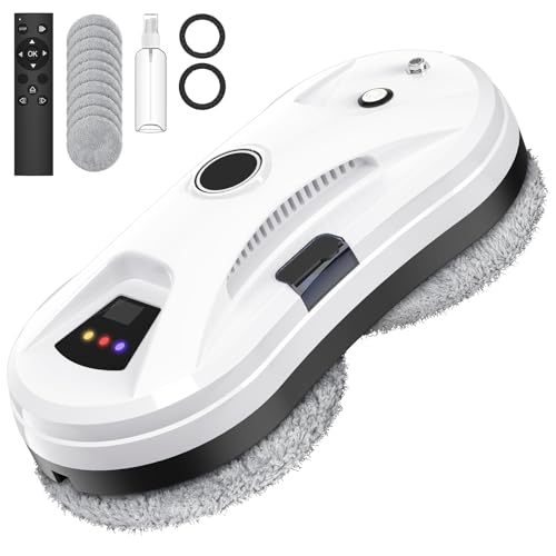 Eznaobo Robot nettoyeur de vitres avec fonction pulvérisateur, 5600 Pa