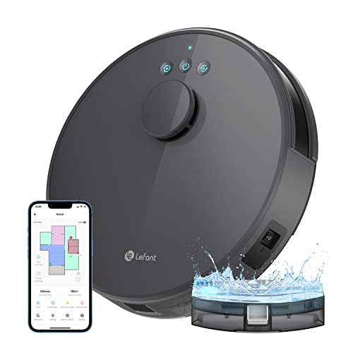 Lefant Robot Aspirateur Laveur 2 en 1 4000Pa,Navigation LiDAR, Cartographie