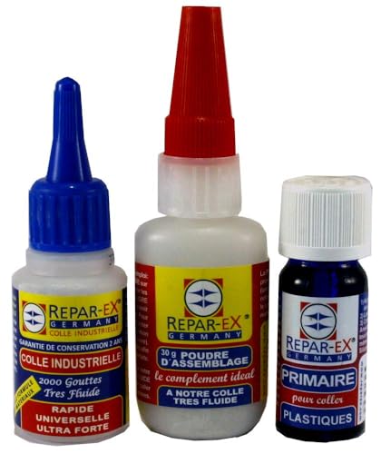 BRICOLAGEPRO - Lot de Colle Professionnelle Repar-ex 20g, de Poudre