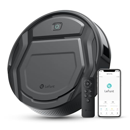 Lefant Aspirateur Robot avec Télécommande, 2200Pa Robot Aspirateur Connecté WiFi/Bluetooth/Alexa/App,