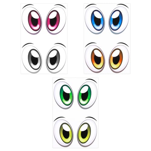 Lot de 6 Yeux Autocollants pour Robot Aspirateur, Autocollant Humour