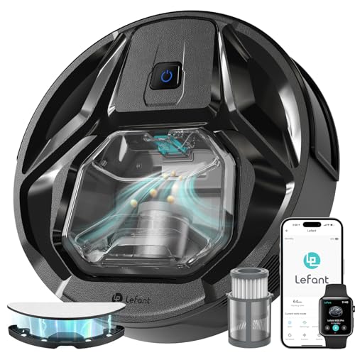 Lefant Aspirateur Robot M320, 6000Pa d'Aspiration, Évitement Précis des Obstacles,
