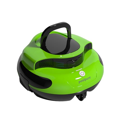 POOLPURE Robot Piscine, 55 Wh-100 Minutes, Double Moteur, indicateurs LED,