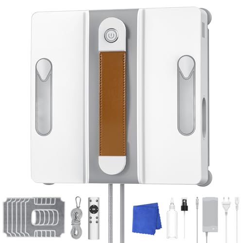 Robot Laveur de Vitre, 6000Pa Robot Nettoyeur de Vitres, 4