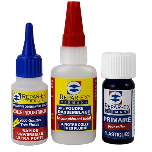 BRICOLAGEPRO - Lot de Colle Professionnelle Repar-ex 20g, de Poudre