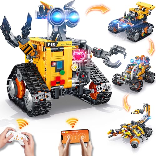 Demkia Robot pour Enfants Garçons, Set 4-en-1 Roboticset avec Télécommande