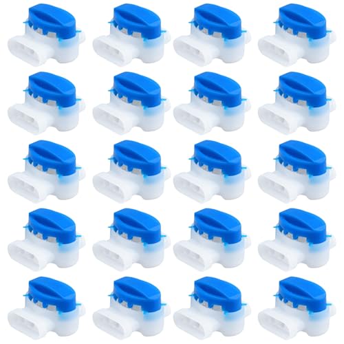 TRACOMPAN Lot de 20 connecteurs de câbles électriques étanches bleus